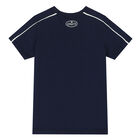 Boys Navy & White Logo T-Shirt, 3, hi-res