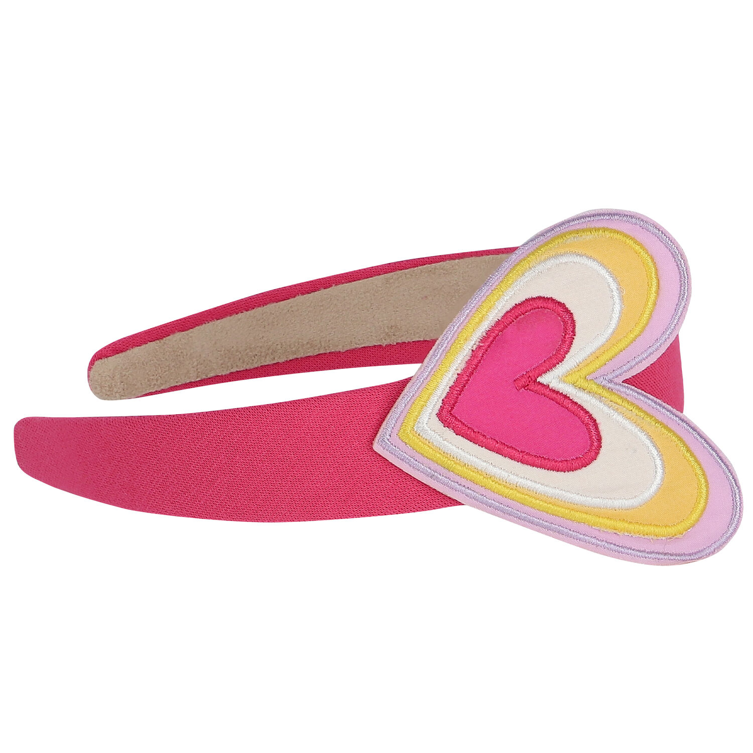 Girls Pink Hearts Headband, 1, hi-res