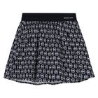 Girls Navy Logo Skirt, 1, hi-res