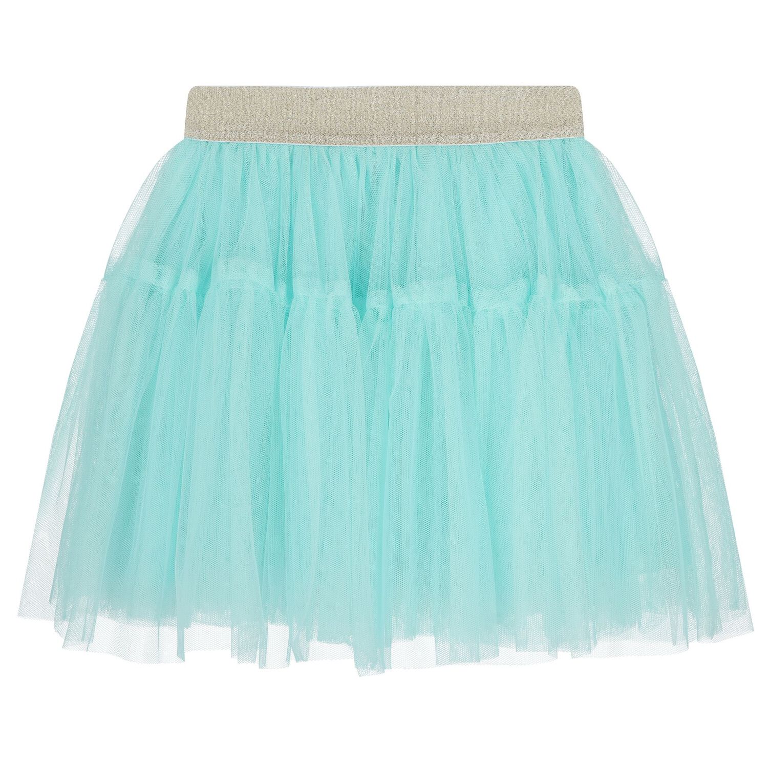 Girls Ivory & Turquoise Blue Tulle Skirt Set, 1, hi-res