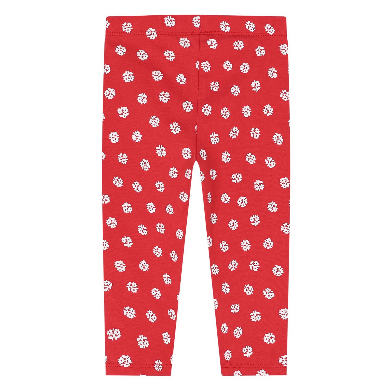 Younger Girls Red Floral Leggings, 1, hi-res