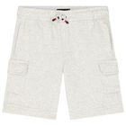 Boys Grey Logo Shorts Set, 2, hi-res