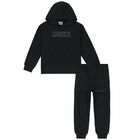 Boys Black Logo Tracksuit, 1, hi-res
