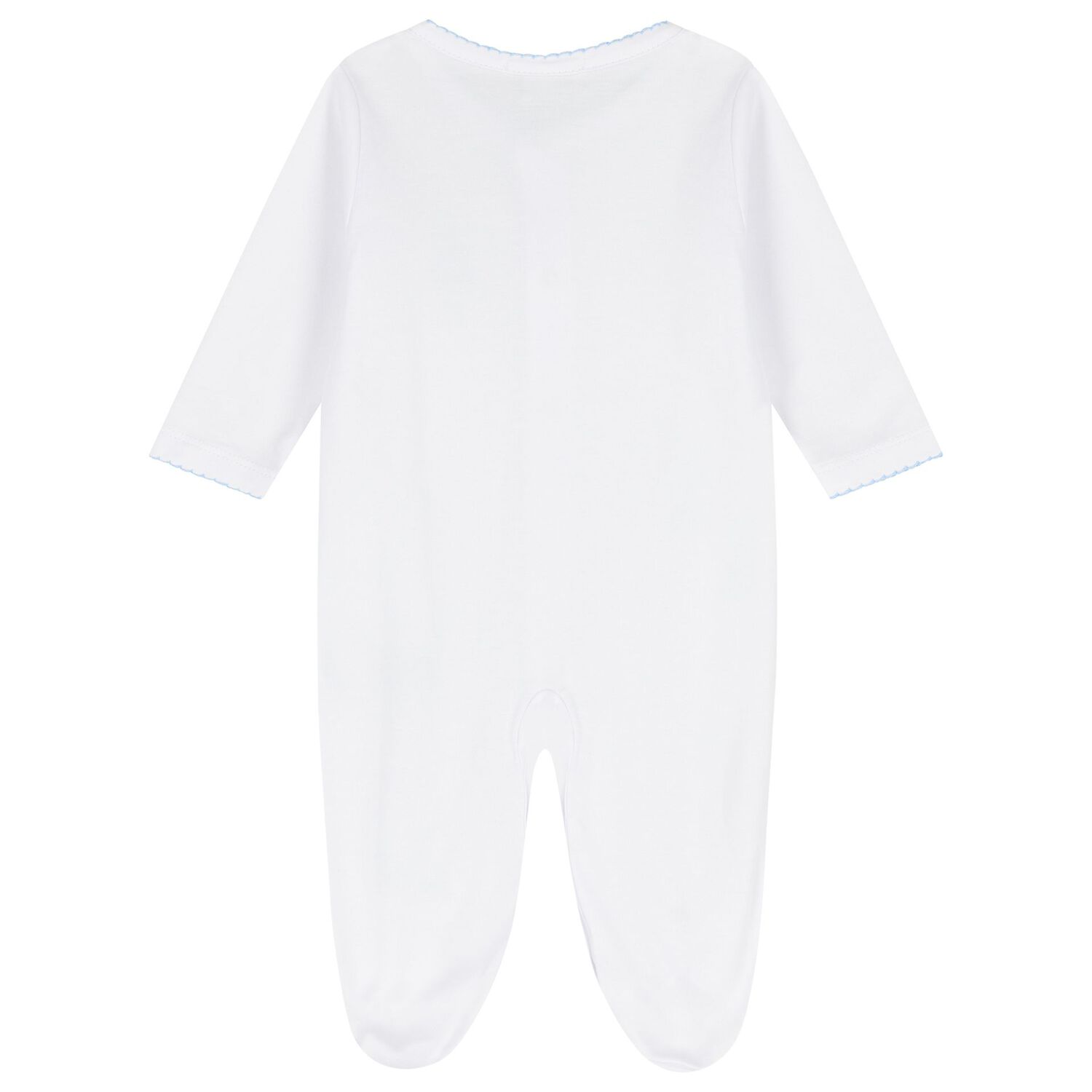 Baby Boys White & Blue Just Giraffe Babygrow Set, 1, hi-res
