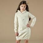 Girls Gold Logo Hooded Dress, 1, hi-res