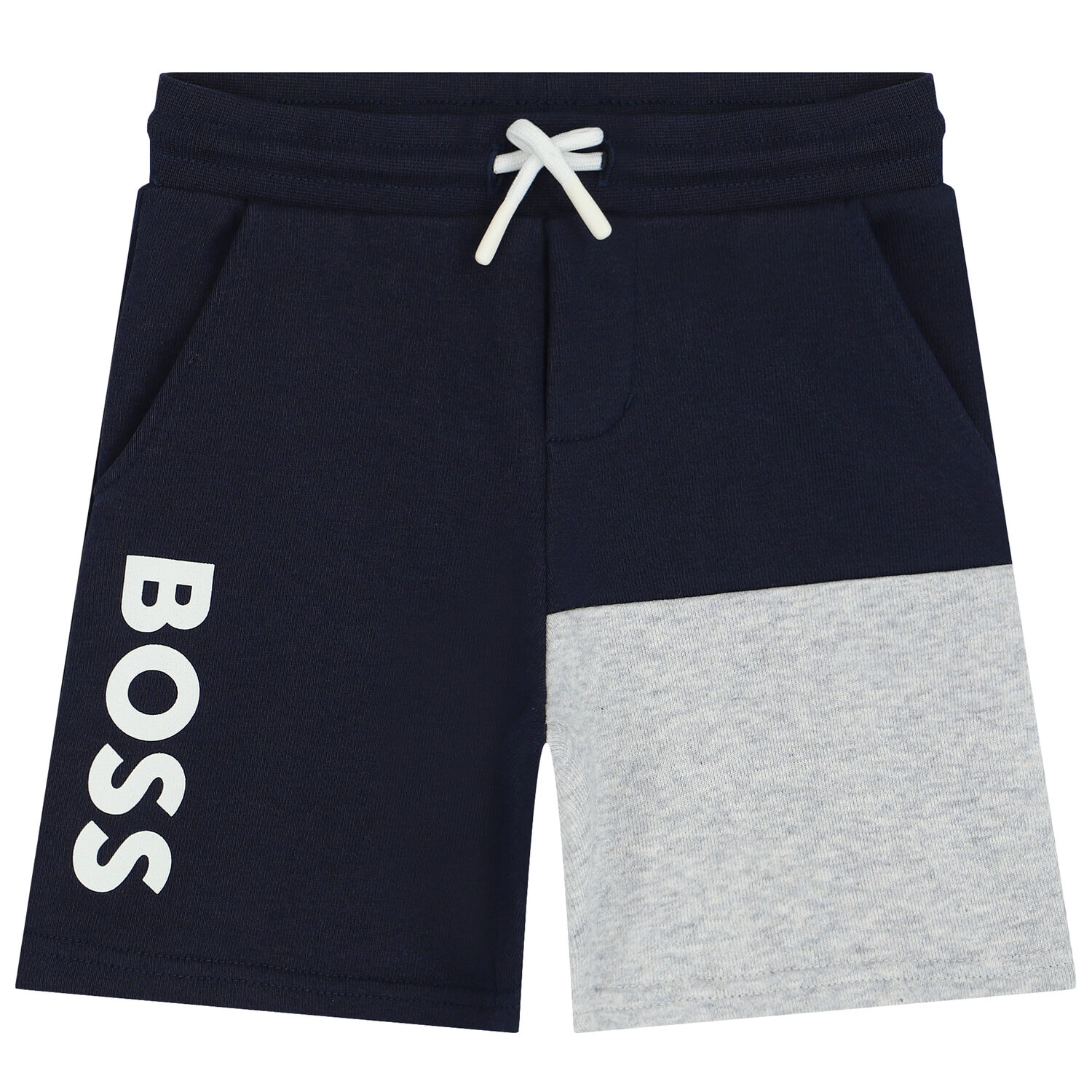 Younger Boys Navy Blue Logo Shorts, 2, hi-res image number null