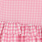 Girls Pink & White Gingham Dress, 1, hi-res