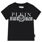 Boys Black Logo T-Shirt, 2, hi-res