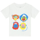 Younger Boys White Monkeys T-Shirt, 1, hi-res