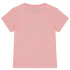 Younger Girls Pink Teddy Bear  Logo T-Shirt, 5, hi-res