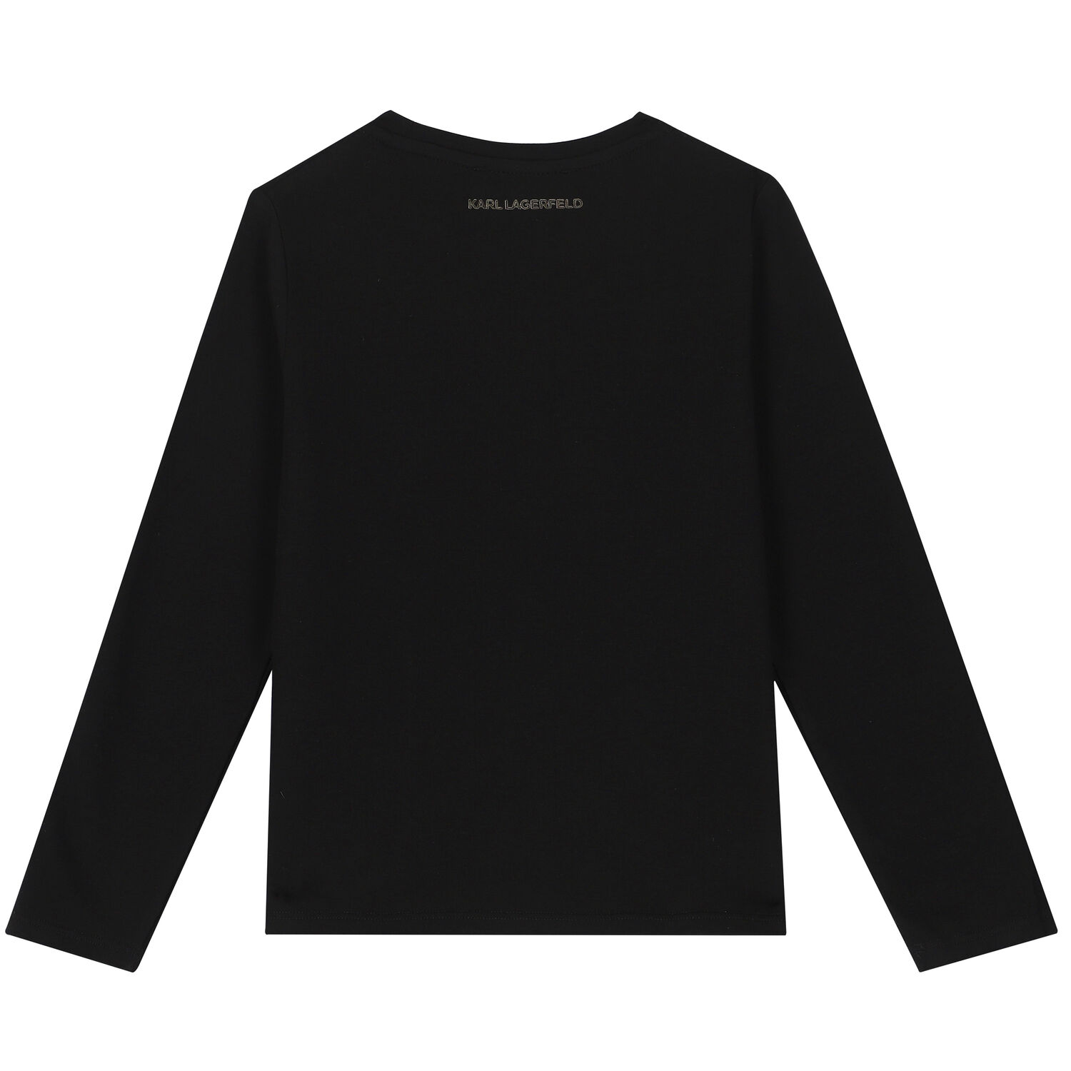 Girls Black Choupette Logo Long Sleeve Top, 1, hi-res