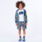 Boys Navy Blue Logo Shorts, 1, hi-res