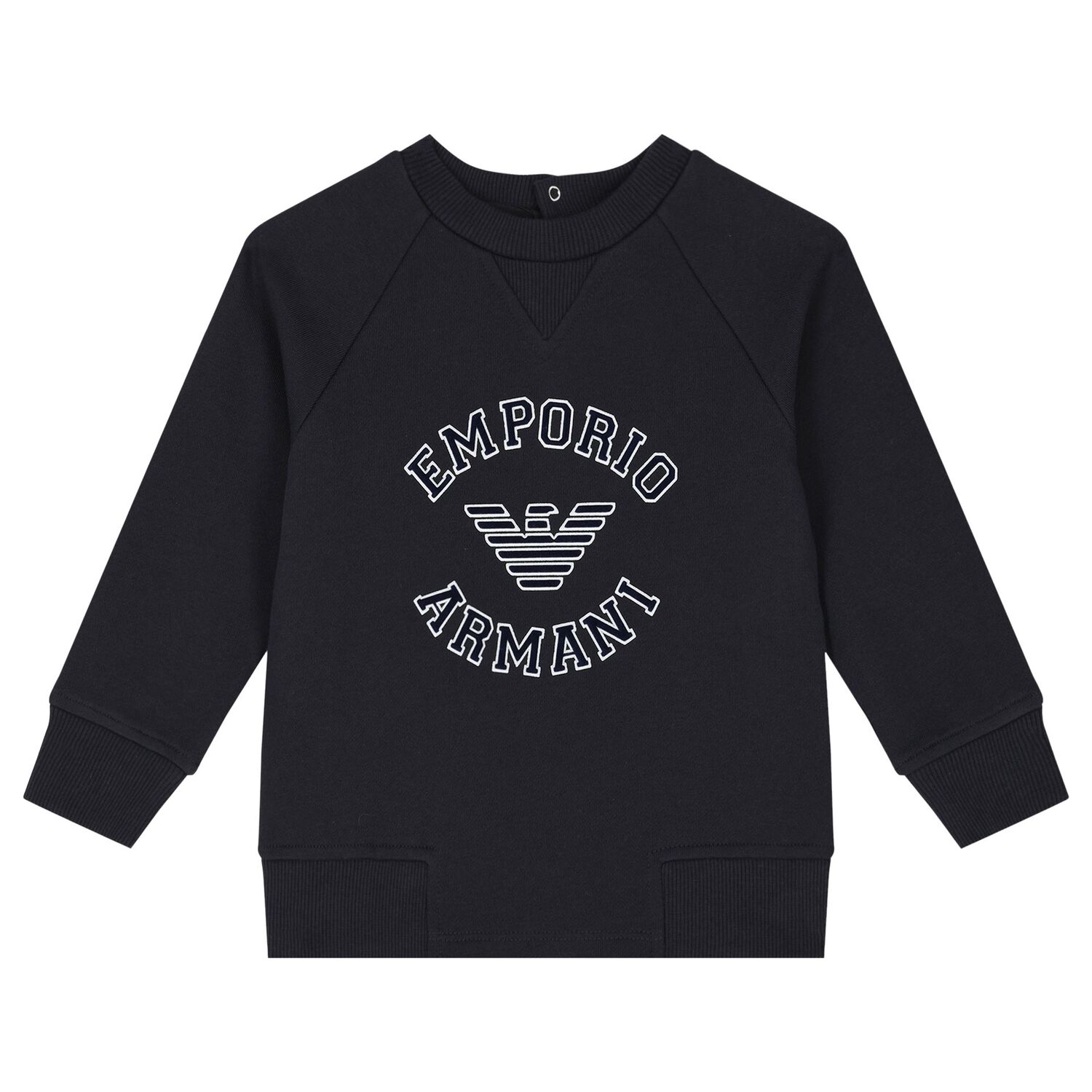 Younger Boys Navy Blue Logo Tracksuit, 1, hi-res