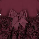 Baby Girls Burgundy Red Tulle Roses Dress, 1, hi-res
