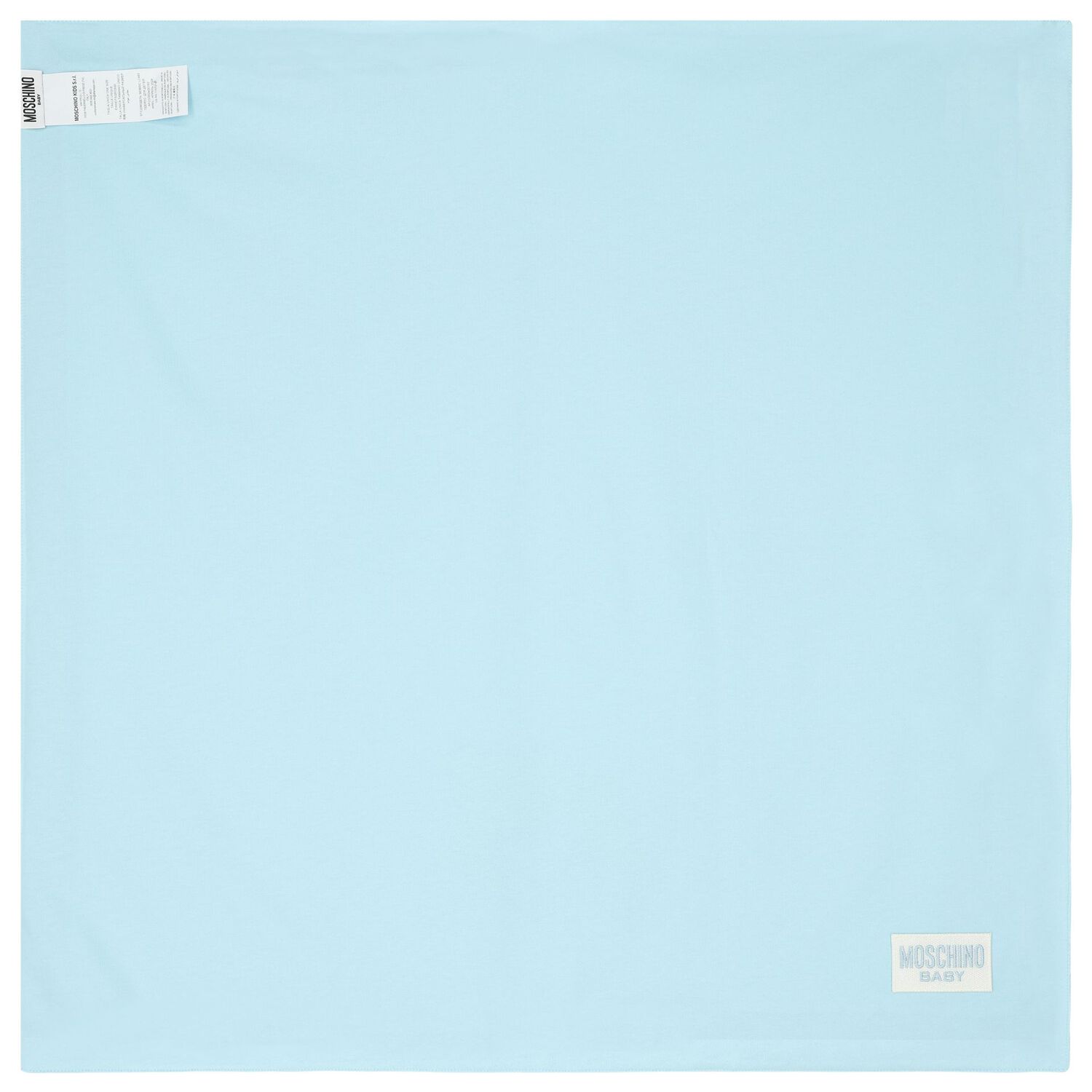 Blue & White Teddy Bear Logo Baby Blanket, 2, hi-res image number null