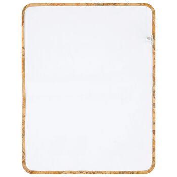 White & Beige Geo Map Baby Blanket