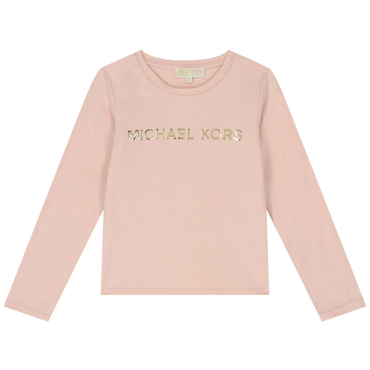 Girls Pink Logo Long Sleeve Top, 2, hi-res