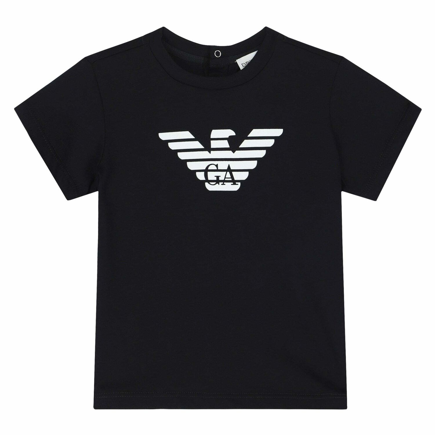 Younger Boys Black Logo T-Shirt, 1, hi-res
