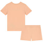 Younger Girls Coral Logo Shorts Set, 2, hi-res