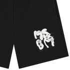 Boys Black Logo Shorts, 1, hi-res