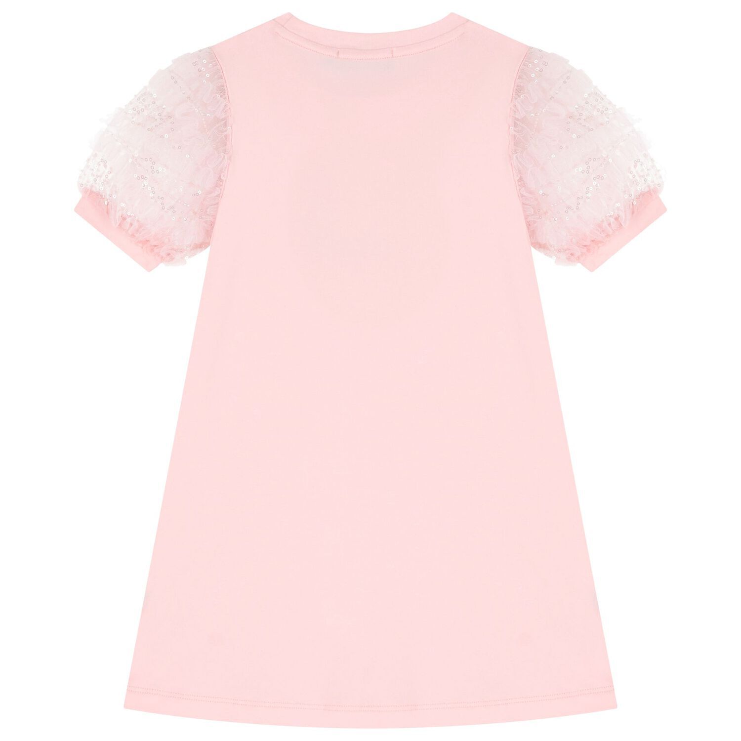 Girls Pink Logo Dress, 2, hi-res