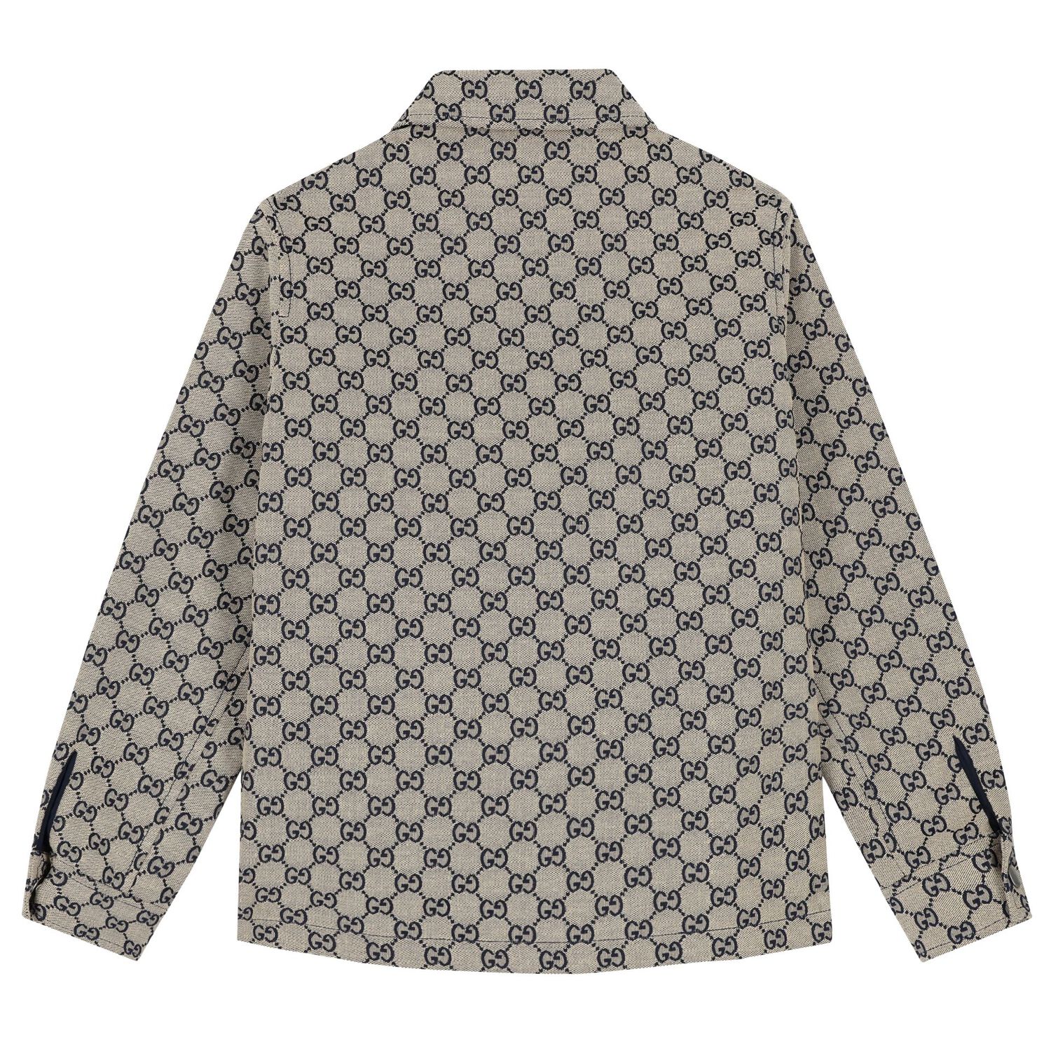 Boys Beige GG Supreme Jacket, 1, hi-res image number null