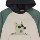 Younger Boys Green, Beige & Navy Blue 3 Piece Tracksuit, 3, hi-res