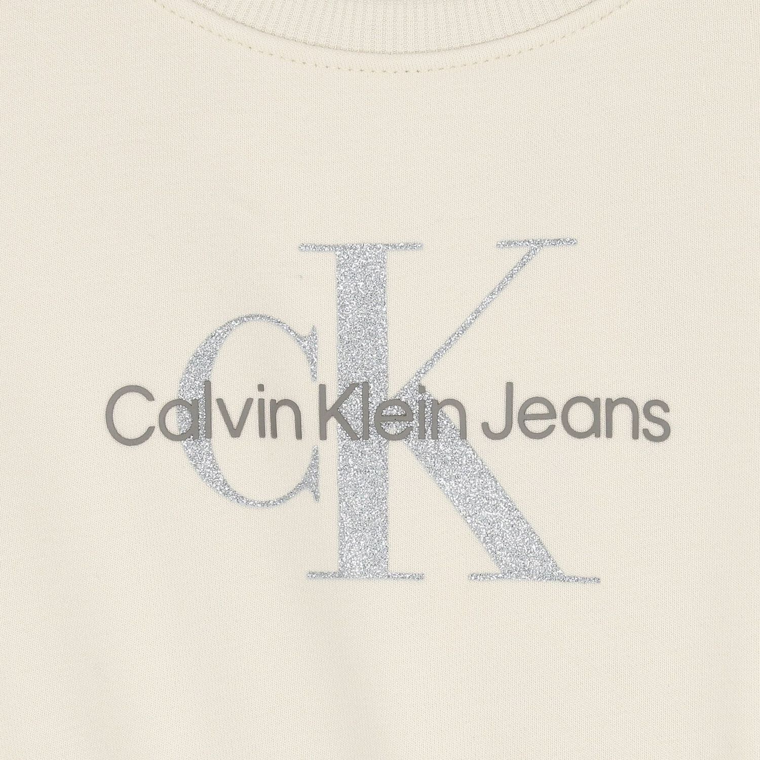 Girls Ivory Logo Dress, 2, hi-res image number null