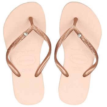 Girls Pink Logo Flip Flops