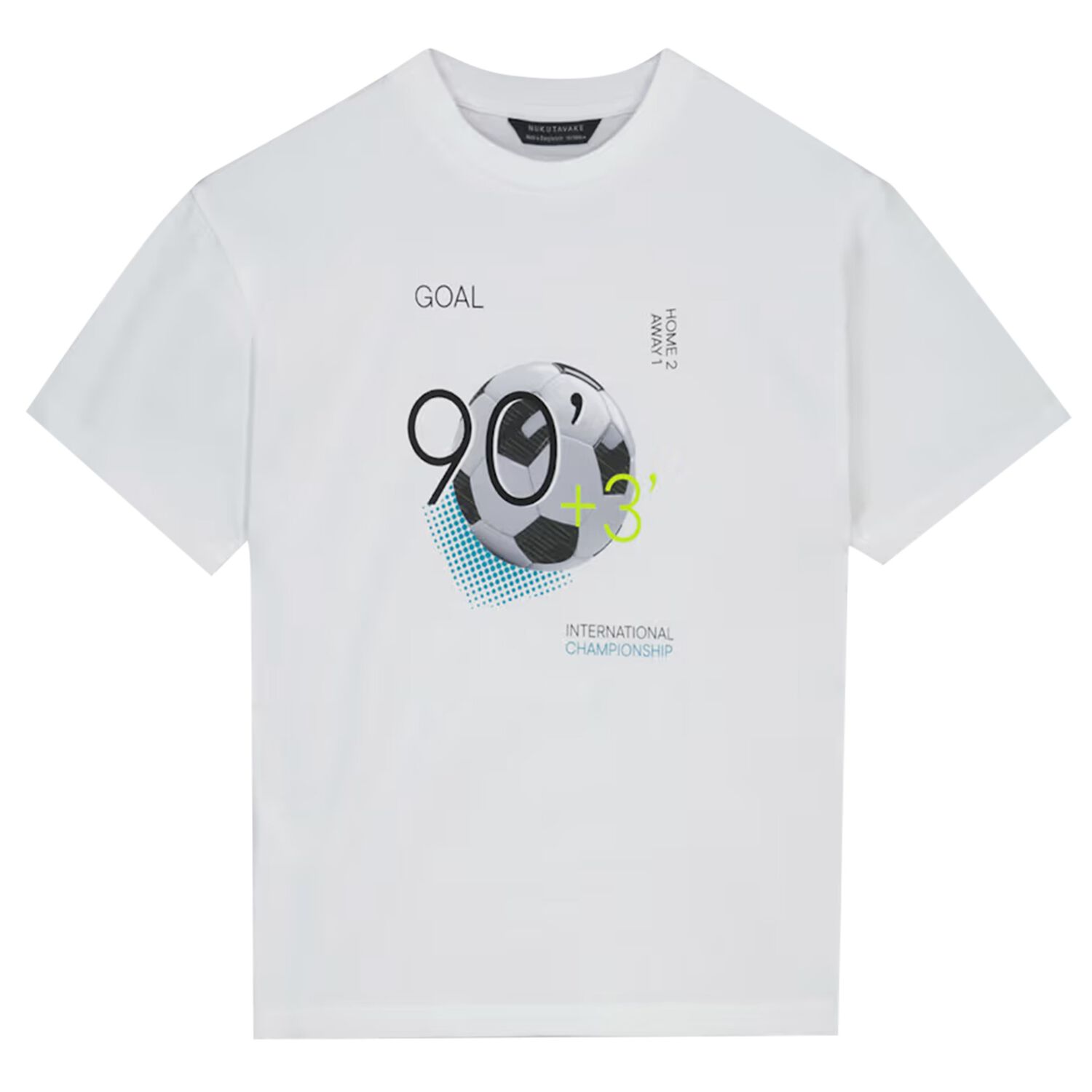 Boys White Football T-Shirt, 3, hi-res