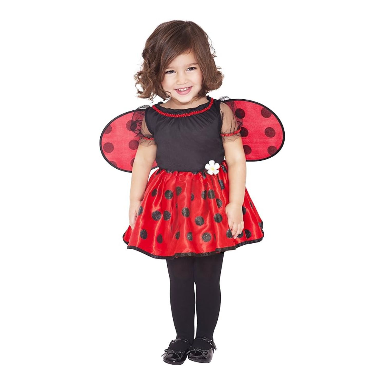 Girls Black & Red Little Lady Bug Costume, 1, hi-res image number null