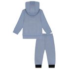 Younger Boys Blue & Black Logo Tracksuit, 1, hi-res
