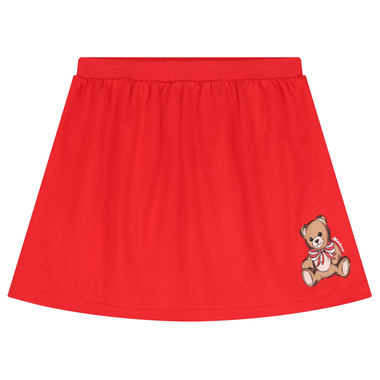 Girls Red Teddy Bear Logo Skirt, 1, hi-res image number null