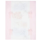 Baby Girls White & Pink Floral Blanket, 1, hi-res