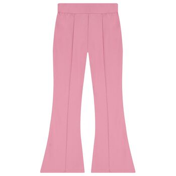 Girls Pink Logo Leggings
