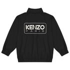 Black Logo Hooded Jacket, 1, hi-res