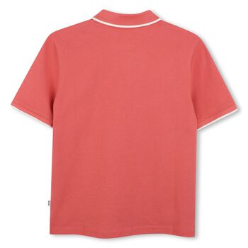 Boys Mini Me Red Logo Polo Shirt
