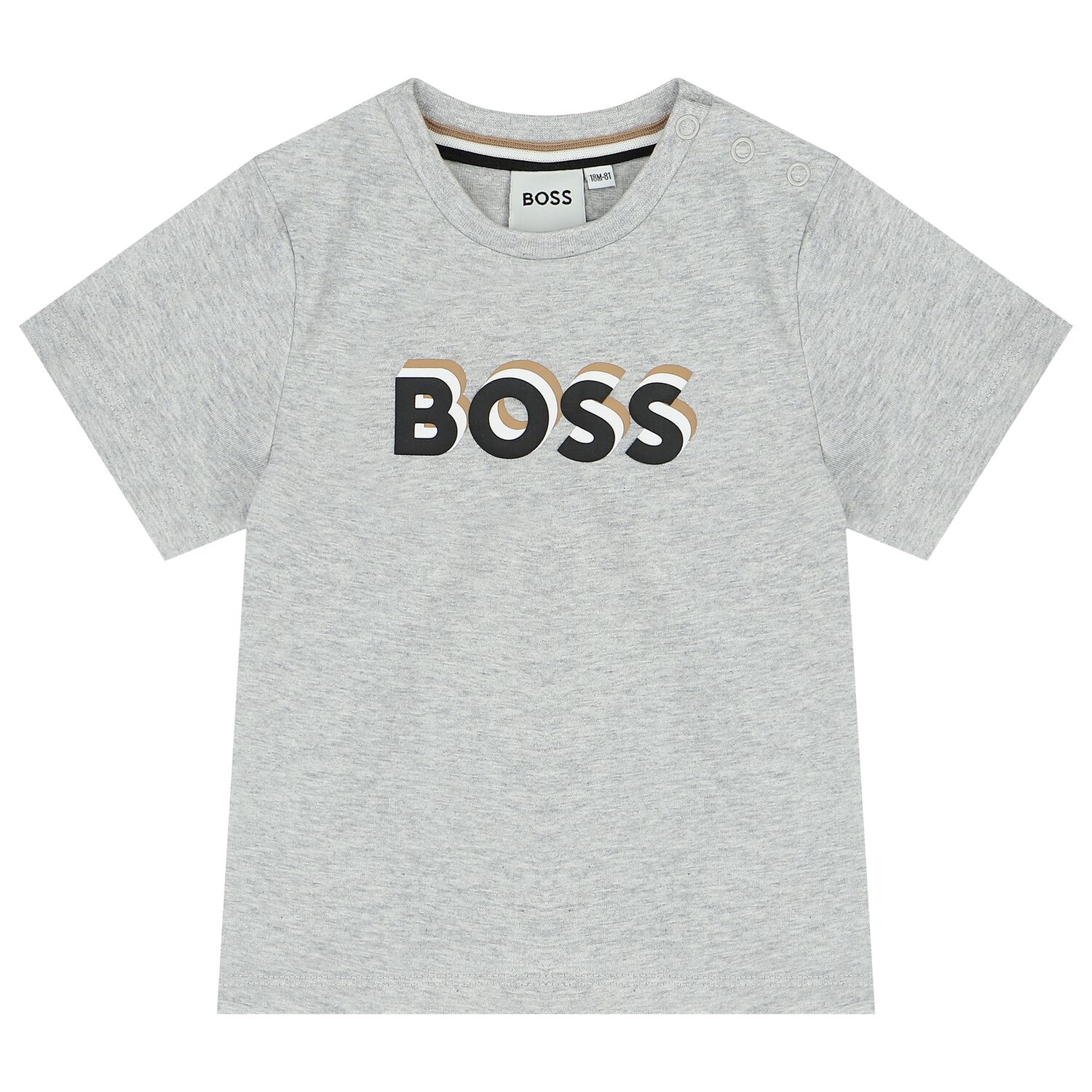 Younger Boys Grey Logo T-Shirt, 2, hi-res image number null
