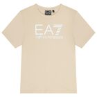 Boys Beige & Black Logo Shorts Set, 5, hi-res