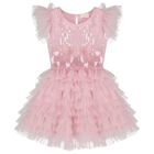 Baby Girls Pink Embellished Tulle Dress Set, 1, hi-res