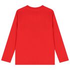 Red Teddy Bear Logo Long Sleeve Top, 2, hi-res