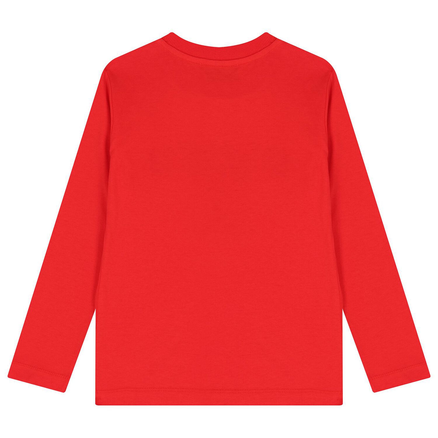 Red Teddy Bear Logo Long Sleeve Top, 2, hi-res
