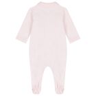Baby Girls Pink Logo Babygrow, 1, hi-res