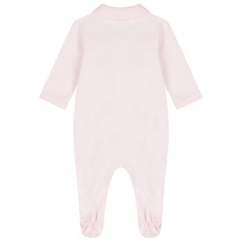 Baby Girls Pink Logo Babygrow
