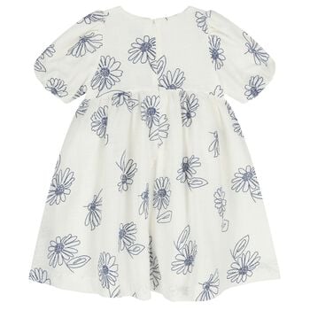 Girls White Floral Dress