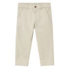 Younger Boys Beige Chino Trousers, 1, hi-res
