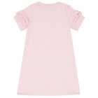 Girls Pink Bear Logo Dress, 4, hi-res