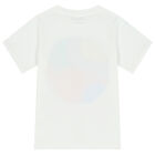 Girls White Logo T-Shirt, 1, hi-res