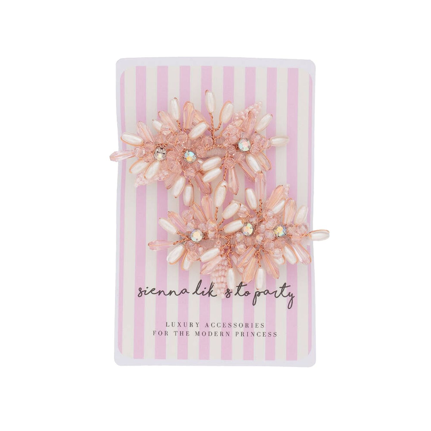 Girls Pink Lily Rose Hair Clip, 2, hi-res image number null