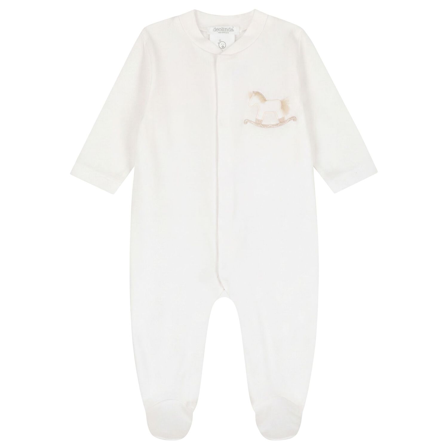 Baby Boys White Horse Babygrow Gift Set, 2, hi-res